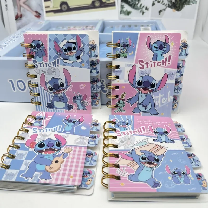 Disney Stitch Notebook Cute Cartoon Anime Stitch Kawaii Portable Coil Book Notepad Child Learning Supplies Exquisite Gifts