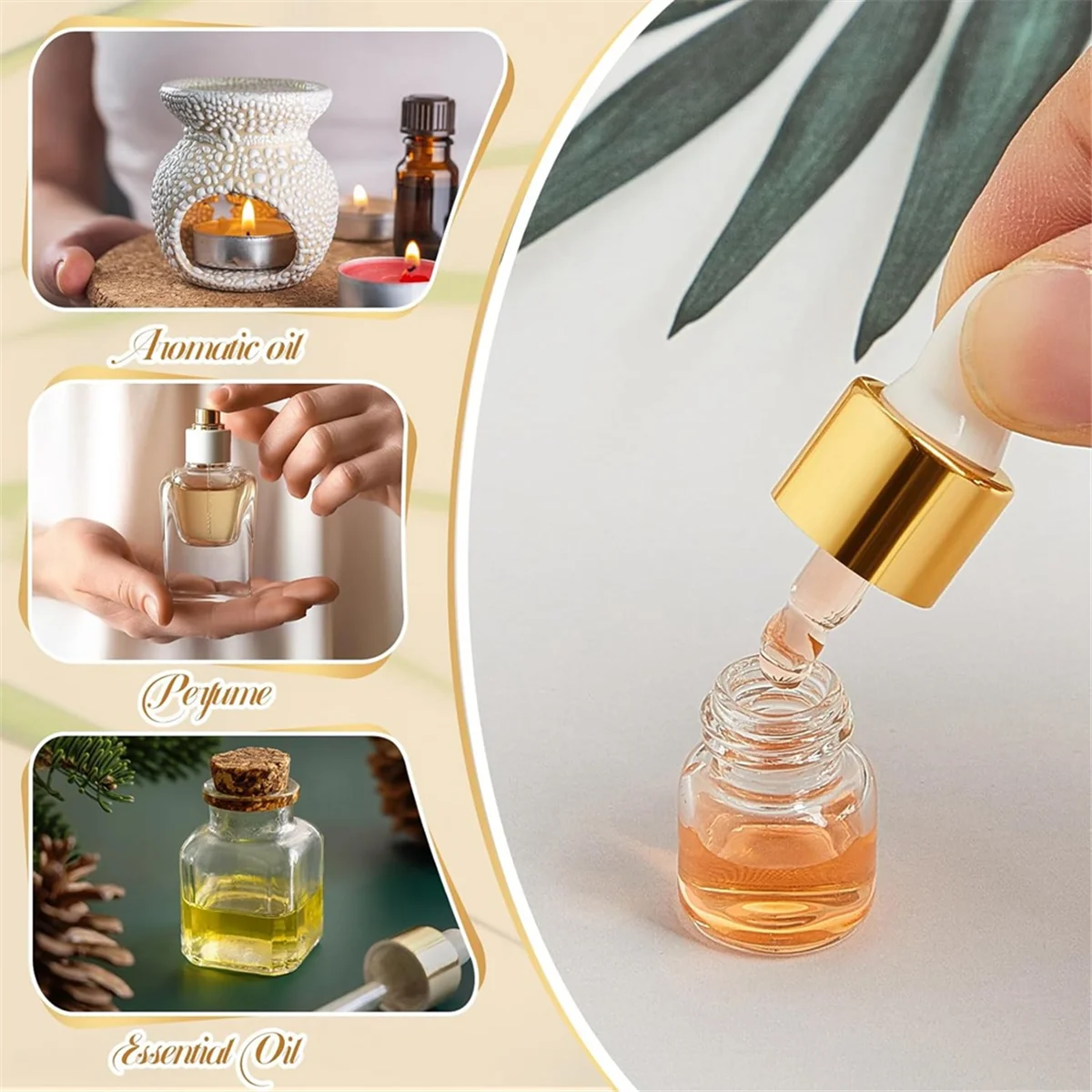 100Pcs Mini Glass Dropper Bottle Bulk Clear Essential Oil Dropper Bottles Small Glass Dropping Sample Containers 1 MlJAS