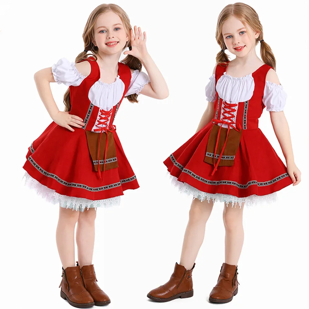 Festival Party Bier Halloween Karneval Kinder Cosplay Kleid Oktoberfest Kostüme Deutsche Oktoberfest Kleider für Kinder – Detail 3