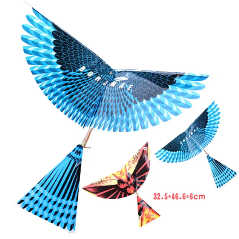 Rubber Band Power Handmade Birds Models Science Kite Toys Kids Assembly Gift