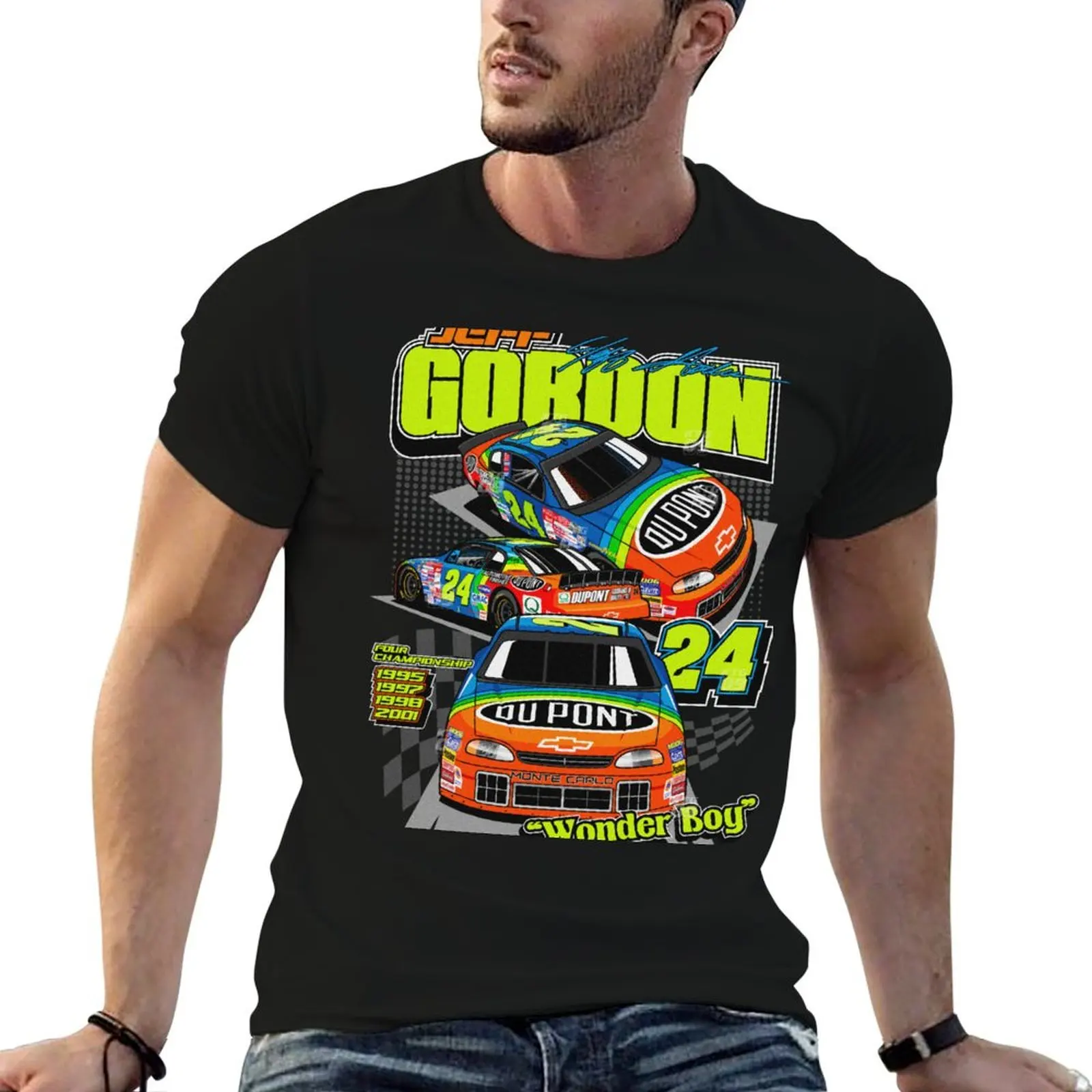 

graphic shirts Jeff t funny Vintage for Gordon NASCAR t T-Shirt men shirt cotton 100% man