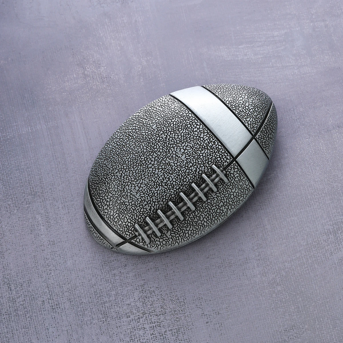 Aksesori DIY gesper sabuk rugby perak antik buram berukir retro gaya Barat