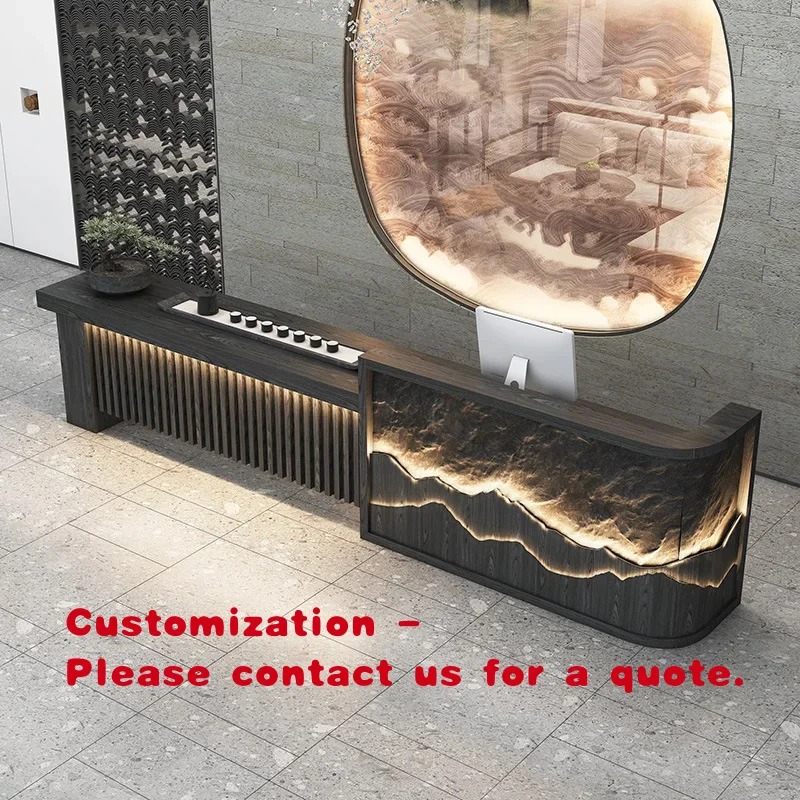 custom.Custom Modern Style Integrated Reception & Cashier Counter Spa, Beauty Salon, Tea Shop & Hotel