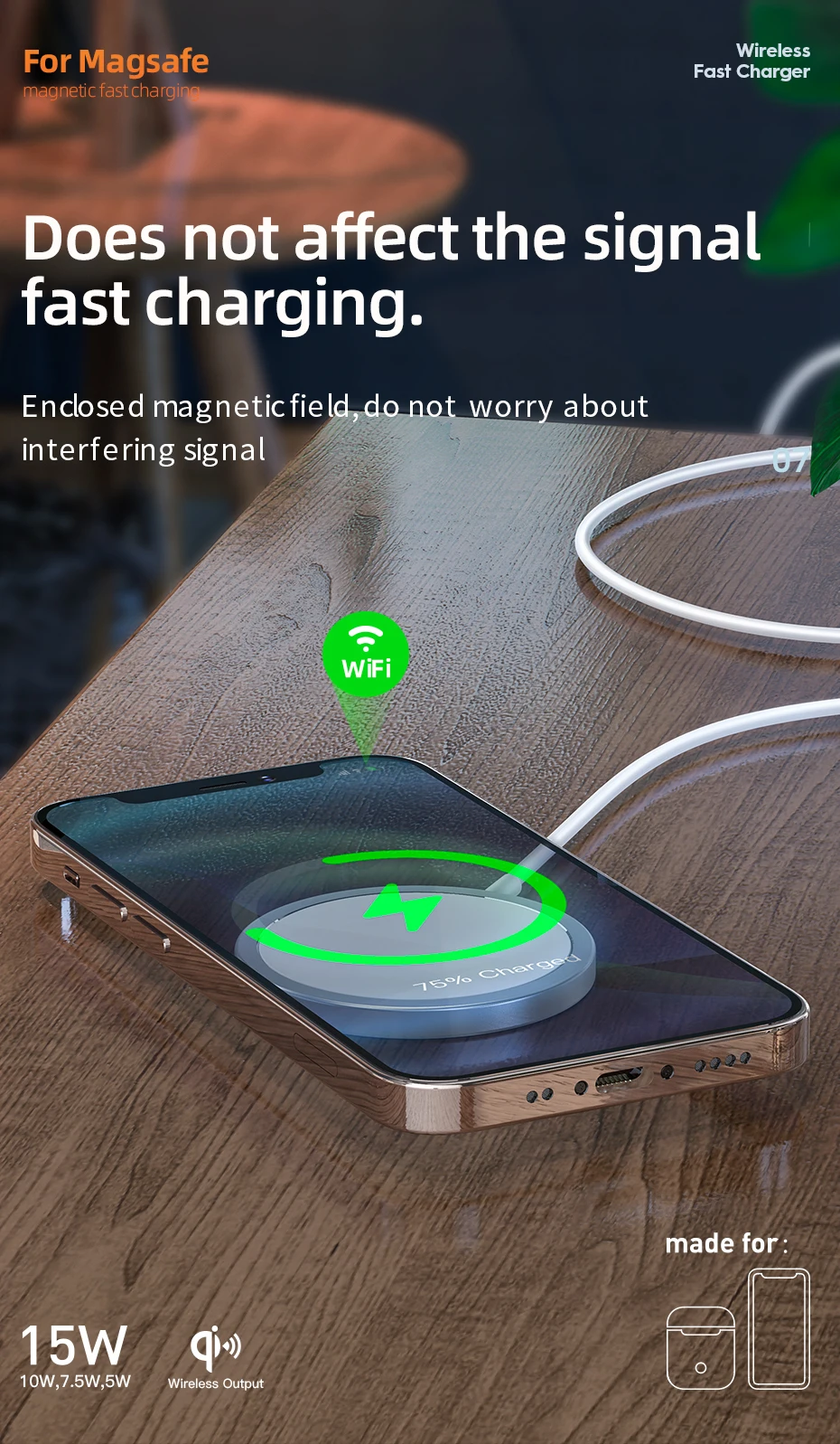 For Apple Magsafes Original Wireless Charger For iPhone 17 16 15 14 13 12 Pro Max Samsung Fast Charging Type C Magnetic Charge