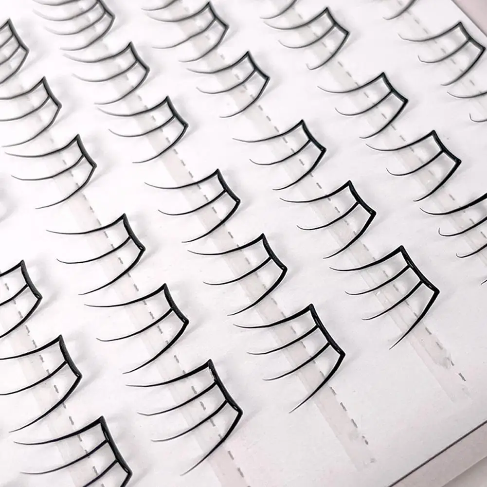 ขนตาปลอมแบบช่อเดี่ยว แยกเป็นช่อ ใช้ซ้ำได้ ขนตาปลอมแบบช่อแหลม สำหรับแต่งตาสไตล์สาวเกาหลี Kpop