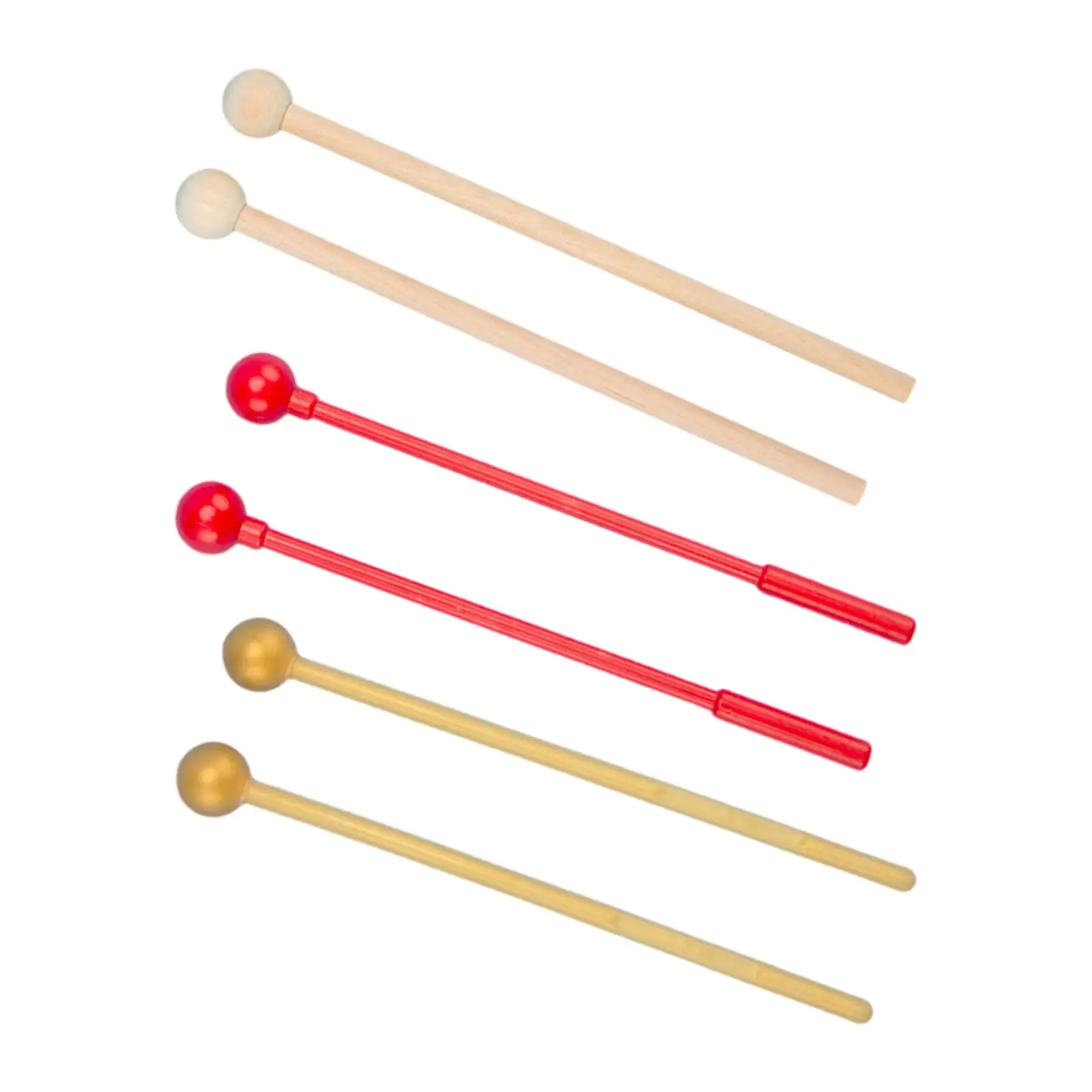 2Pcs Percussion Mallets Durable Drumsticks for Woodblock Bells Glockenspiel