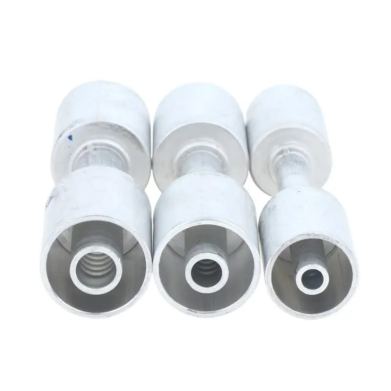 (.) #6/#8/#10 Straight Aluminum Beadlock Splice Fitting - For A/C Reduced Barrier Hose (3/8