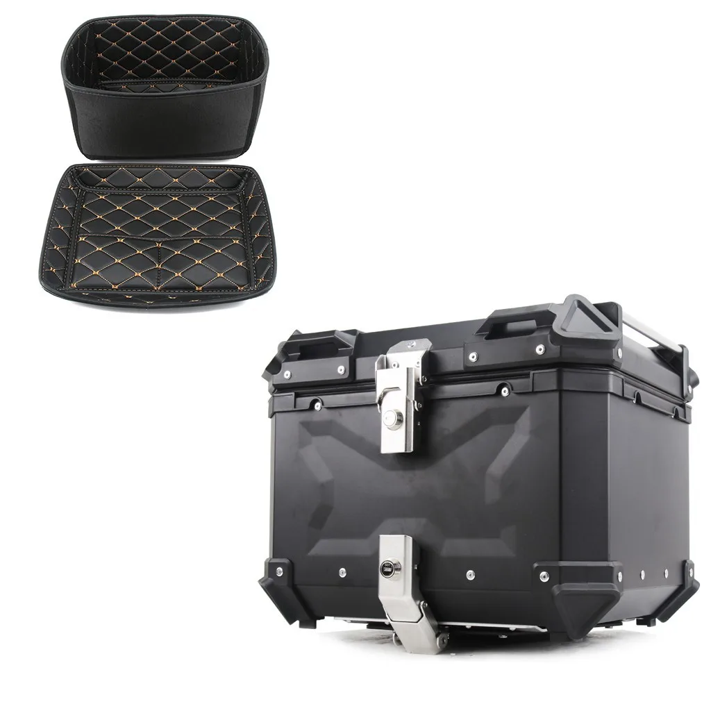 

45L Universal Motorcycle Aluminum Alloy Rear Trunk Luggage Case Quick Release Electric Motorbike Waterproof Tail Box Storage Box