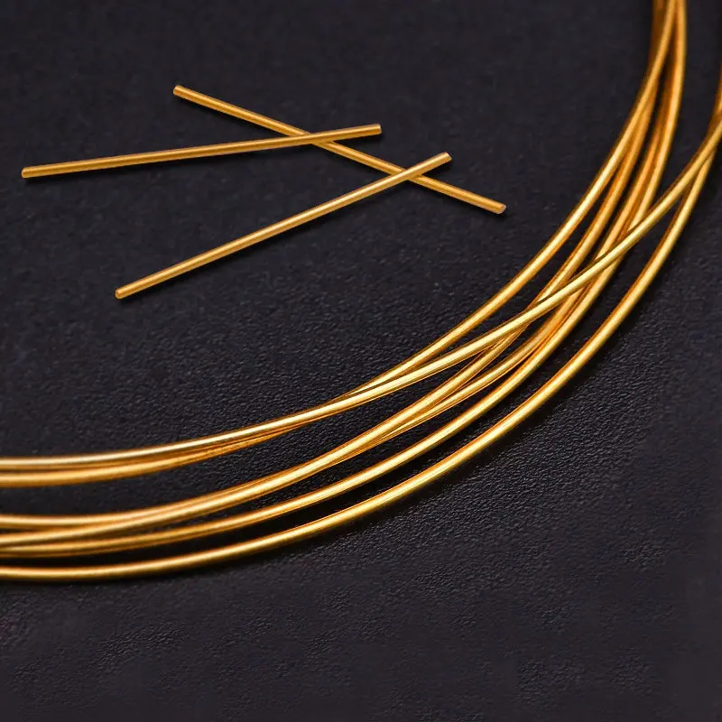 

0.2-4MM 10CM 24K AU999.9 Pure Gold Wire for Diy Jewelry Making