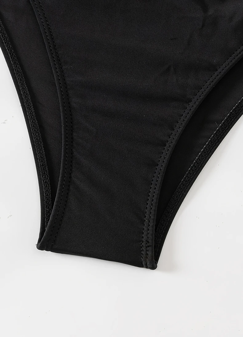 FASKOB กระโปรงสีดําสไตล์กระโปรงชายหาดบิกินี่ One Piece 2025 ชุดใหม่ชุดชายหาดสามชิ้นชุดว่ายน้ําร้อนขายสไตล์