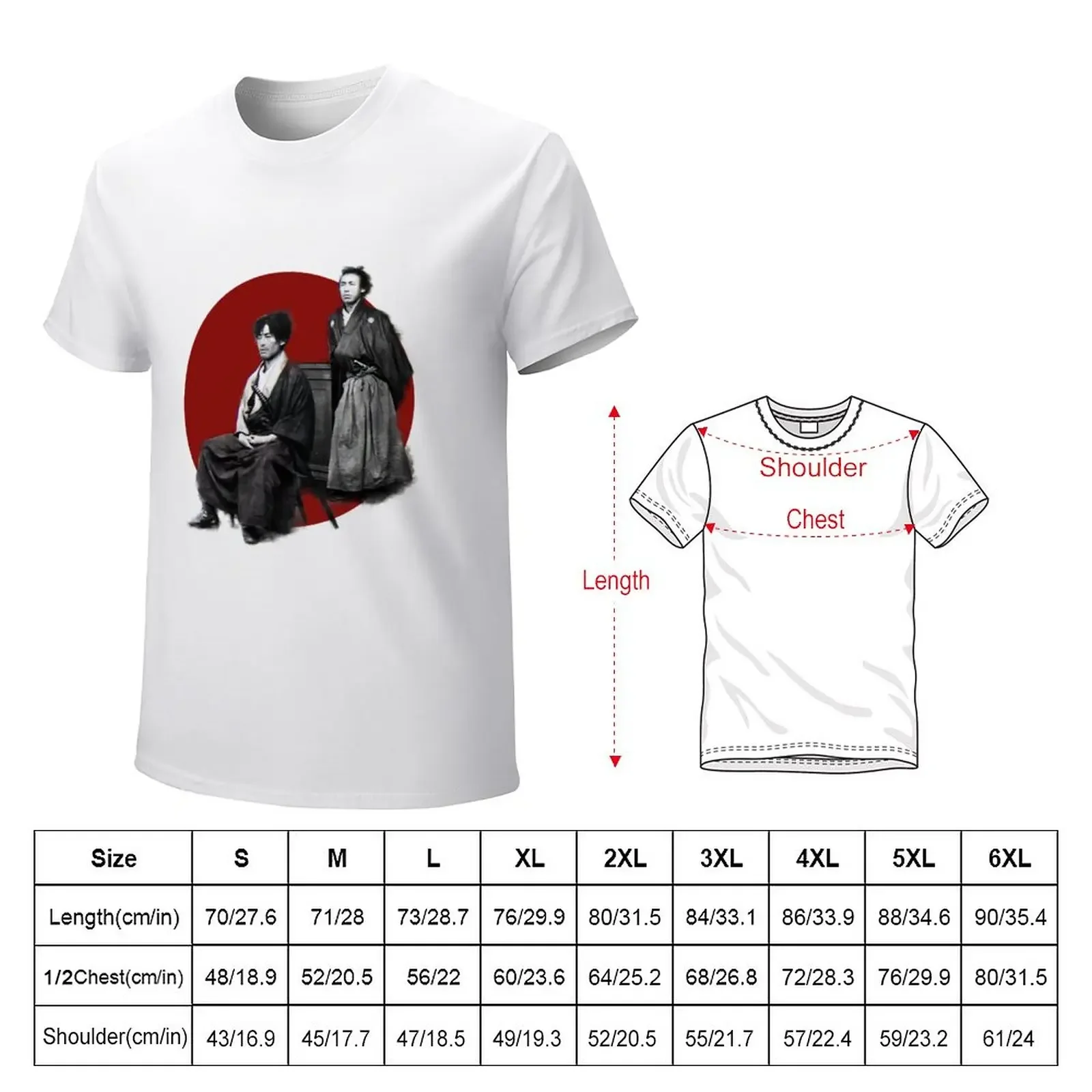 Vintage samurai Sakamoto Ryoma and Manji T-Shirt new edition summer top anime mens graphic t-shirts hip hop