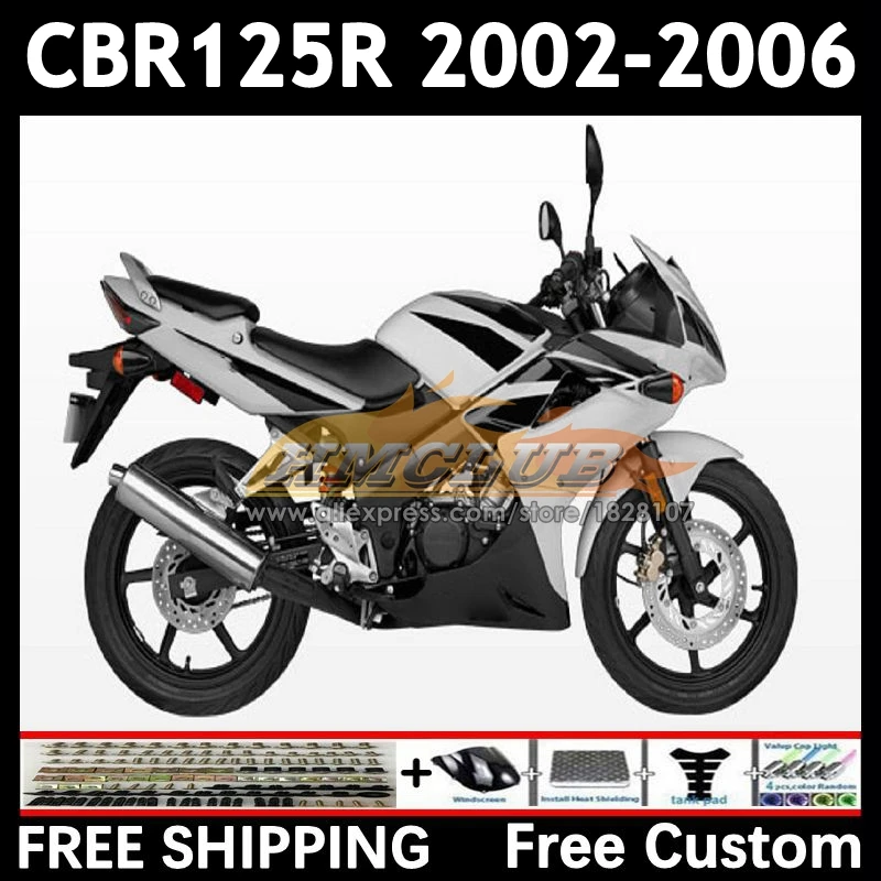 +Tank For HONDA CBR-125R CBR125RR CBR 125 125R 91No.29 CBR125R 02 03 04 05 06 125CC 2002 2003 2004 black white 2005 2006 Fairing