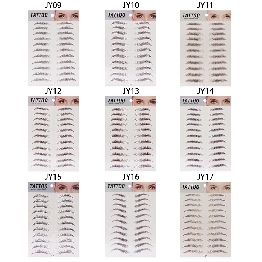 Brow stickers Water-based Waterproof Authentic 6D Hair-like Eyebrow False Eyebrows Eyebrow Tattoo Sticker