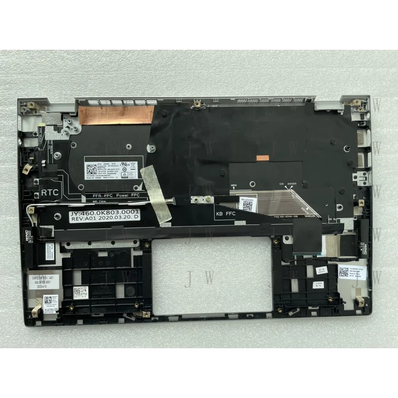 DDW  For Dell Inspiron 5000 5300 5301silvr Palm rest black Keyboard withot backlight