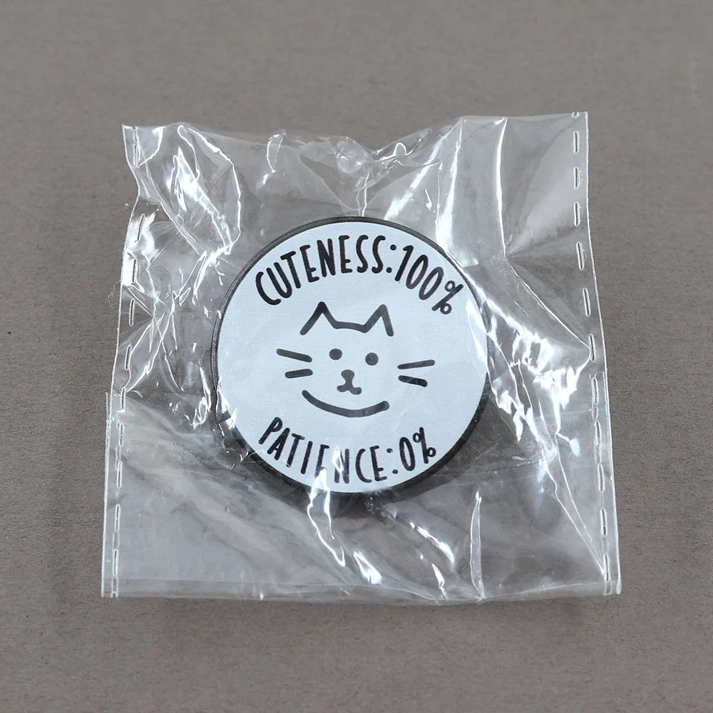 Lustige Katzen-Emaille-Pins Niedlichkeit 100% Geduld 0% Tier-Broschen Kreative und Humorvolle Abzeichen Schmuckgeschenk für einen Freund – Detail 12