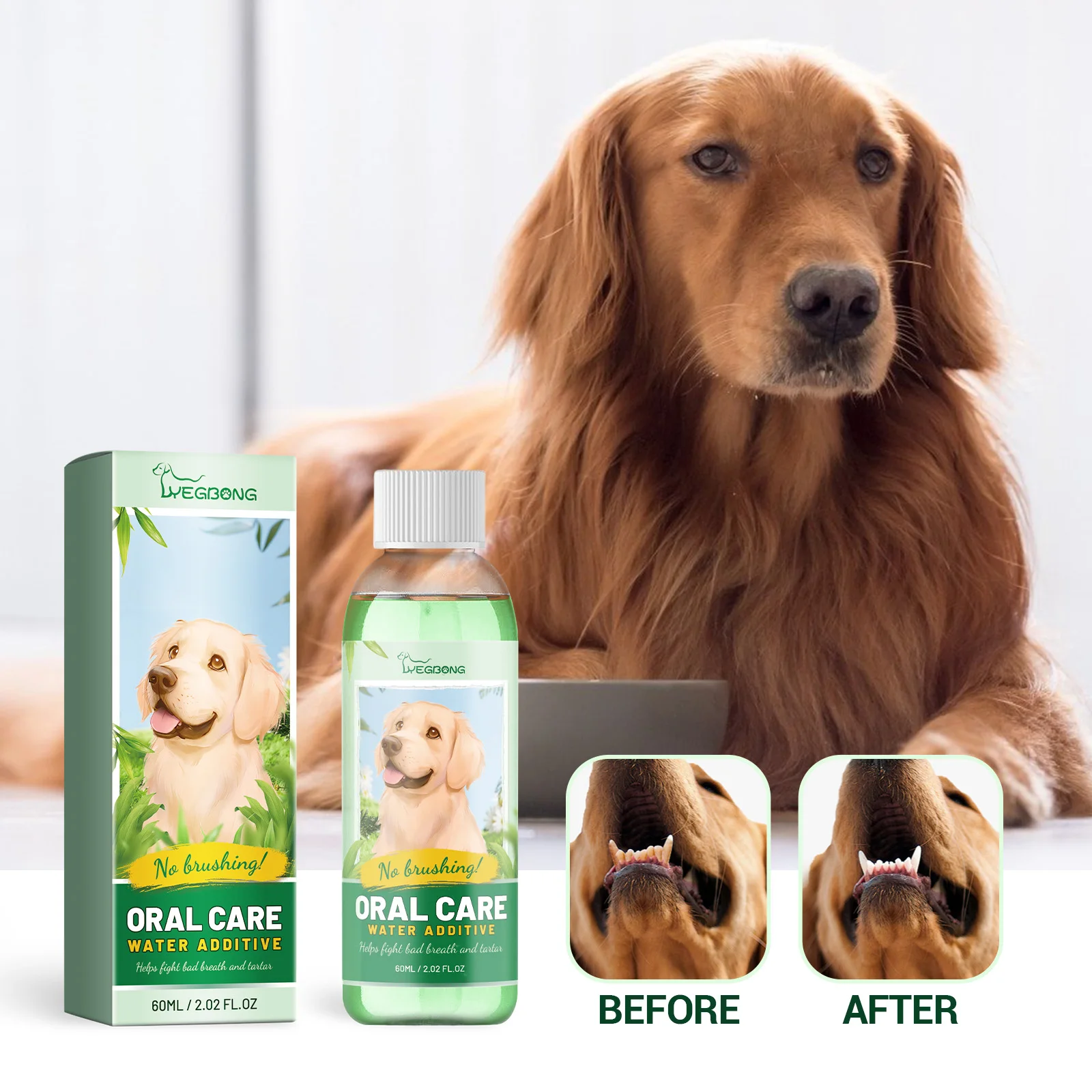 

Pet Fresh Breath Cleanser Teeth Water Dog Dog Cat Tooth Stains Mouth Cleaning Ear Canal Odor Cleaning Earwax