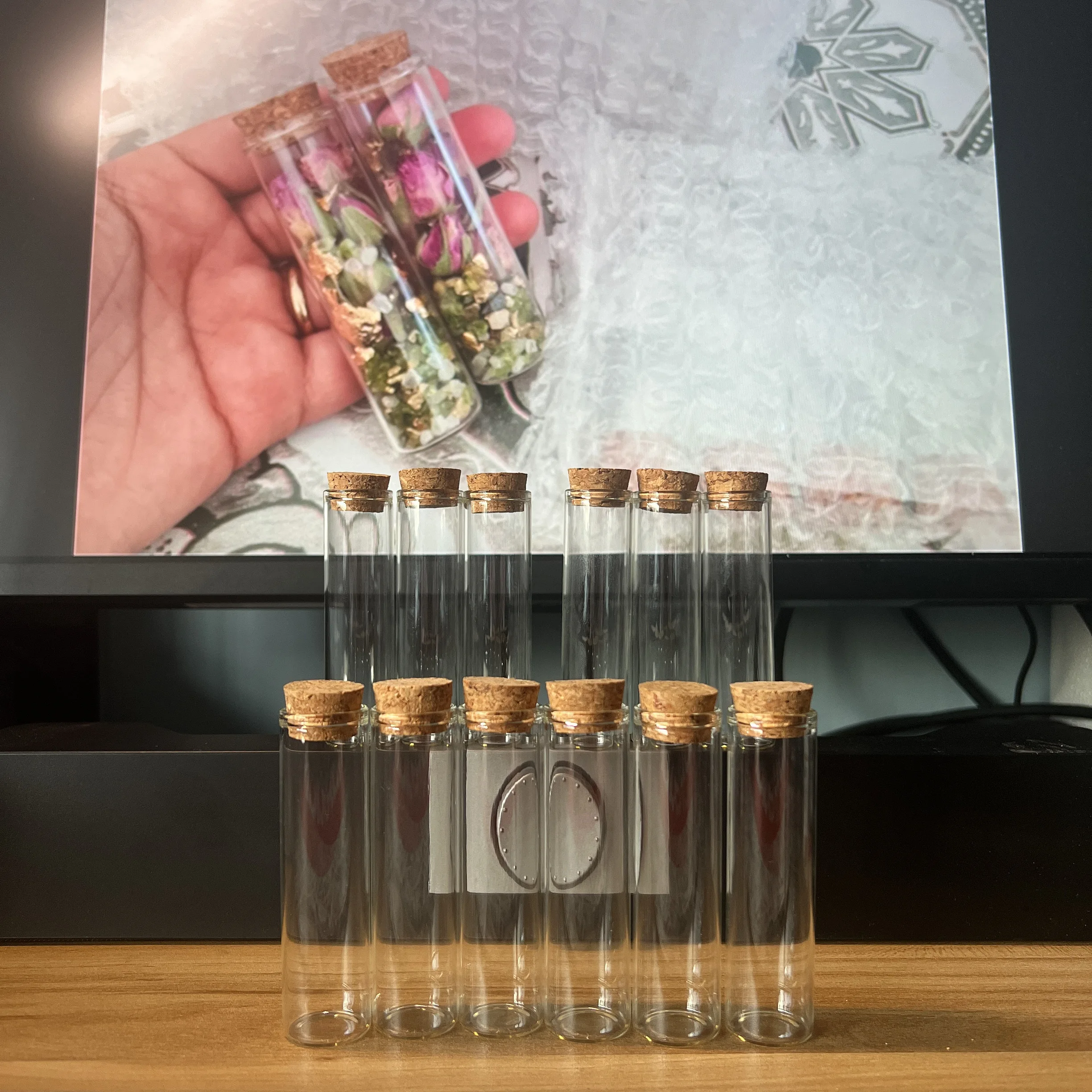 18/24/50 PCS 20ml Glass Bottles Cork 17×22×80mm Glass Jars Test Tube Weddings DIY Crafts Christmas Wishing Tiny Dragees Vials - view 3