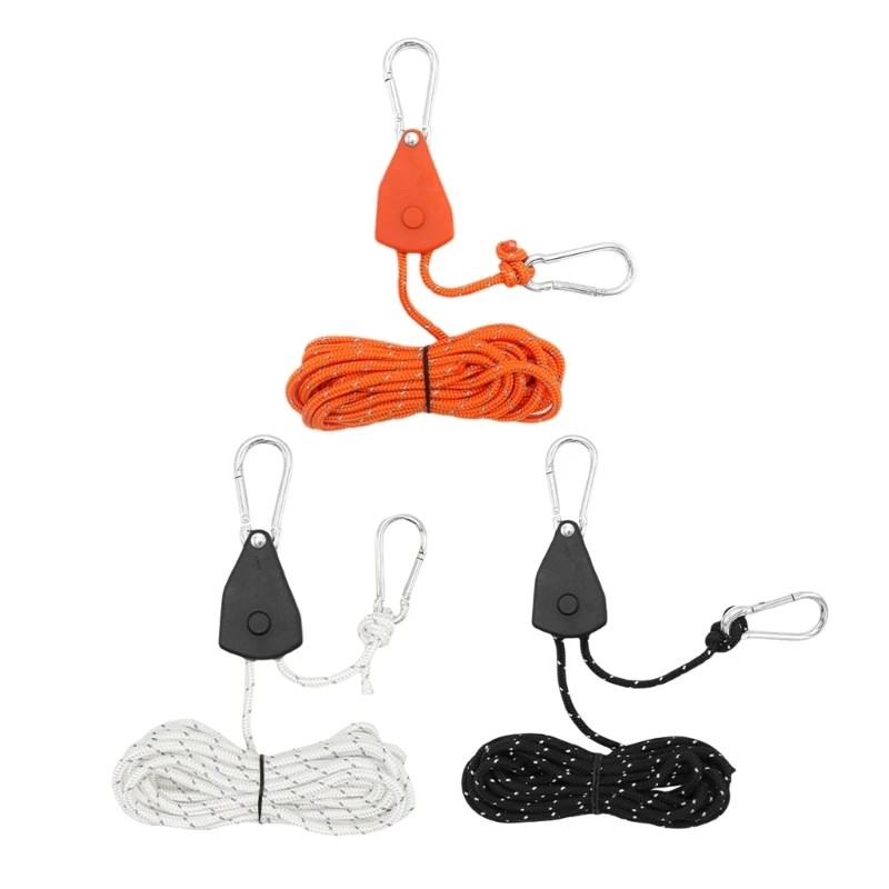 yunyun Ratchet Grow Light Tent Rope Clip Hanger for Camping Awnings Wind Rope Tent Fixed Buckle Pulleys Tensioner with Hook