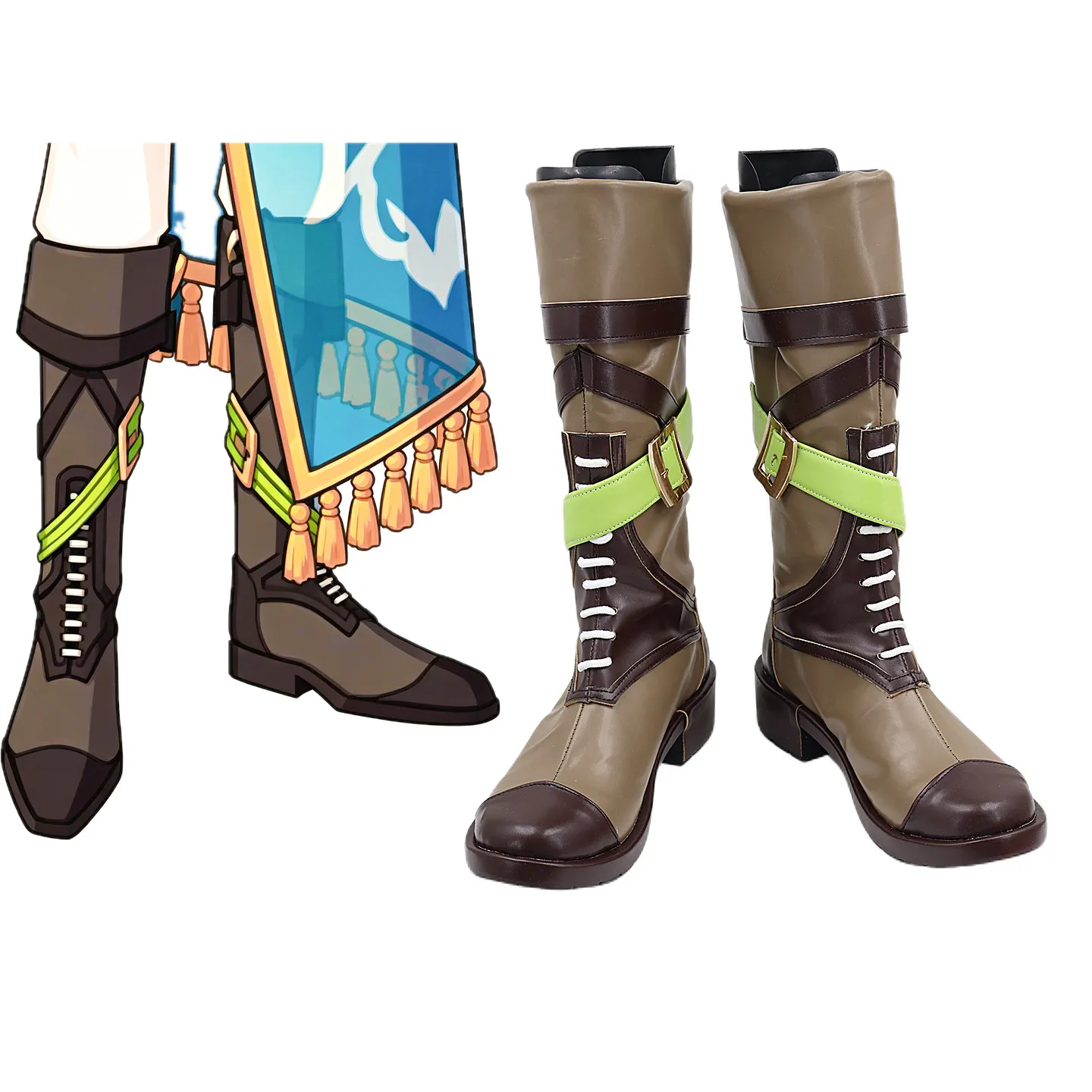 Anime Promise Rutile Custom Made Cosplay Shoes Boots Halloween Props