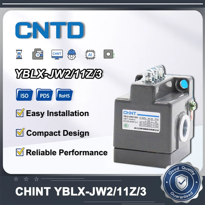 CHINT Limit Travel Switch Microswitch YBLX-JW2/11Z/3 Machine Tool Power Supply Control Stroke Tangent Original Product