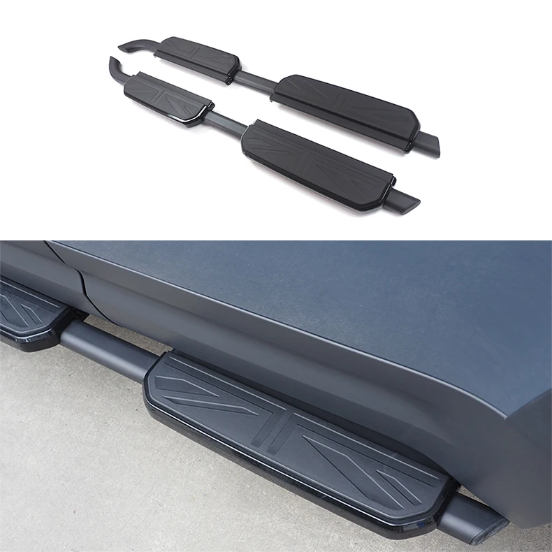 Car Accessories Black Fixed Step Side Pedal Running Board Footstep Bar For Land Rover Defender L663  W/national   Logo