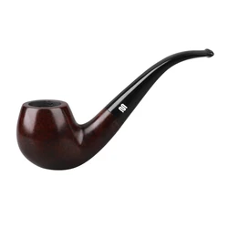 MUXIANG New Briarwood Handmade Bent Stem Mouthpiece Pipe for Smoking With 9mm Filter Free 10 Pipe Cleaning Accessories aa0008S-2