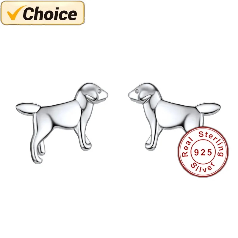 

3D Dog Earrings Cute Sterling Silver Labrador Animal Stud Earrings for Women Teen Girls