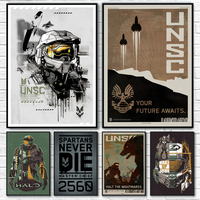 Shooting Games H-Halo R-Reach V-Vertical Poster Prints Perfect Design Nordic Modern Home Decor Gift