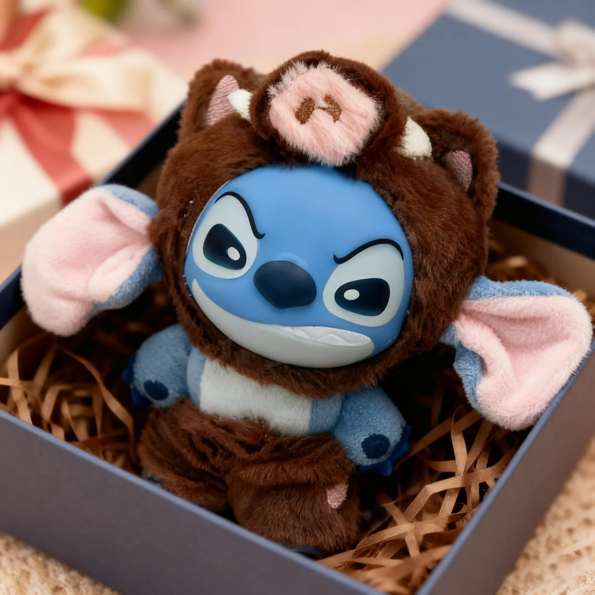 Disney Stitch Seria Dzikie Zwierzęta Blind Box Pluszowa Zabawka Winylowa Urocza Lalka Replika Mystery Box Torba Zawieszka Dekoracja Prezent Świąteczny Noworoczny