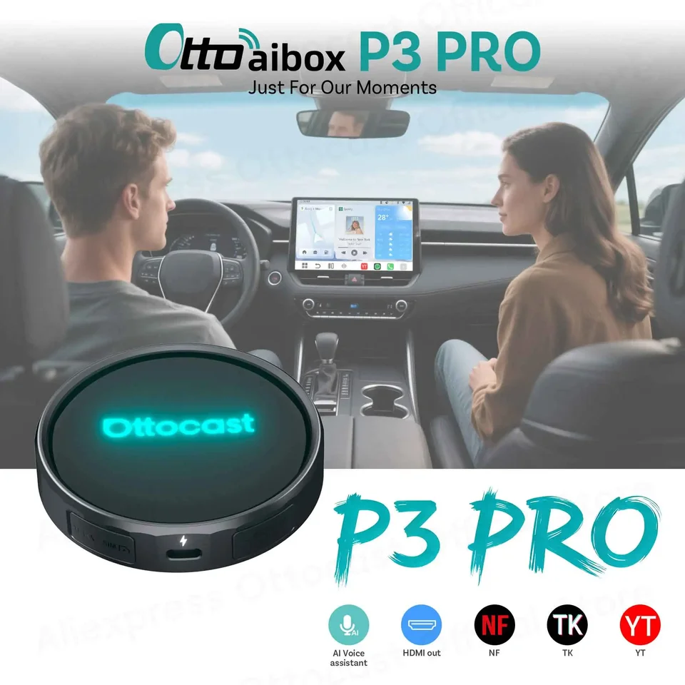 OTTOCAST P3 PRO Android 13 Car AI Box with HDMI