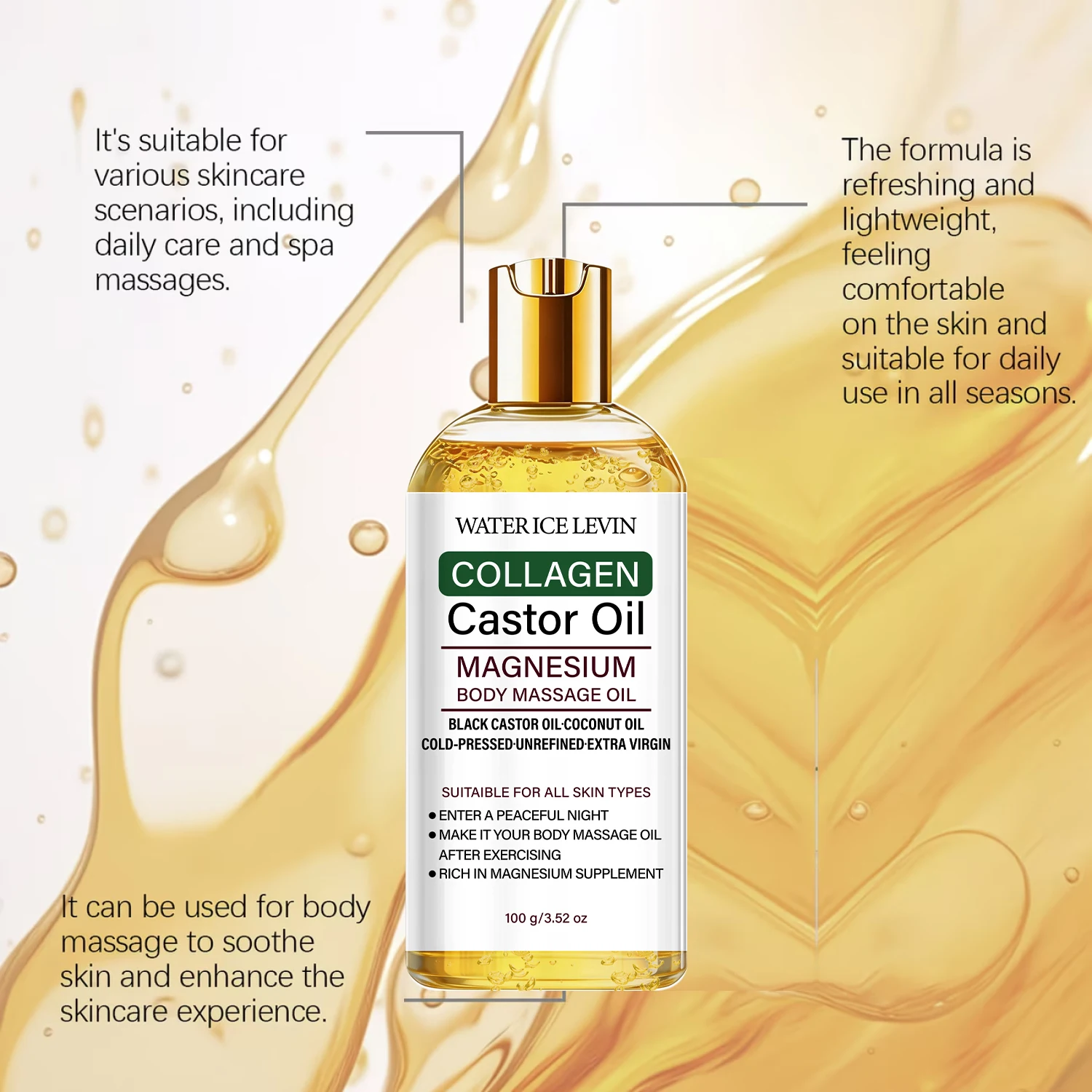 Lightweight Body Massage Oil C - Castor Oil Cold Press ulasan dan harga