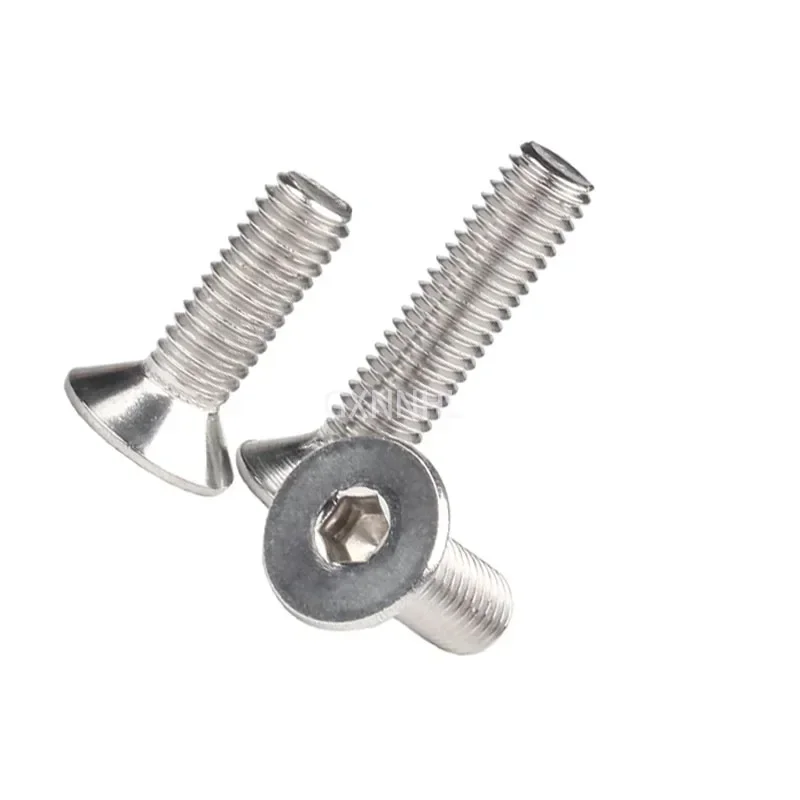 5pcs-200PCS 304 stainless steel M1.2 M2 M3 Countersunk hexagonal screw,  flat cup bolt, flat head screw