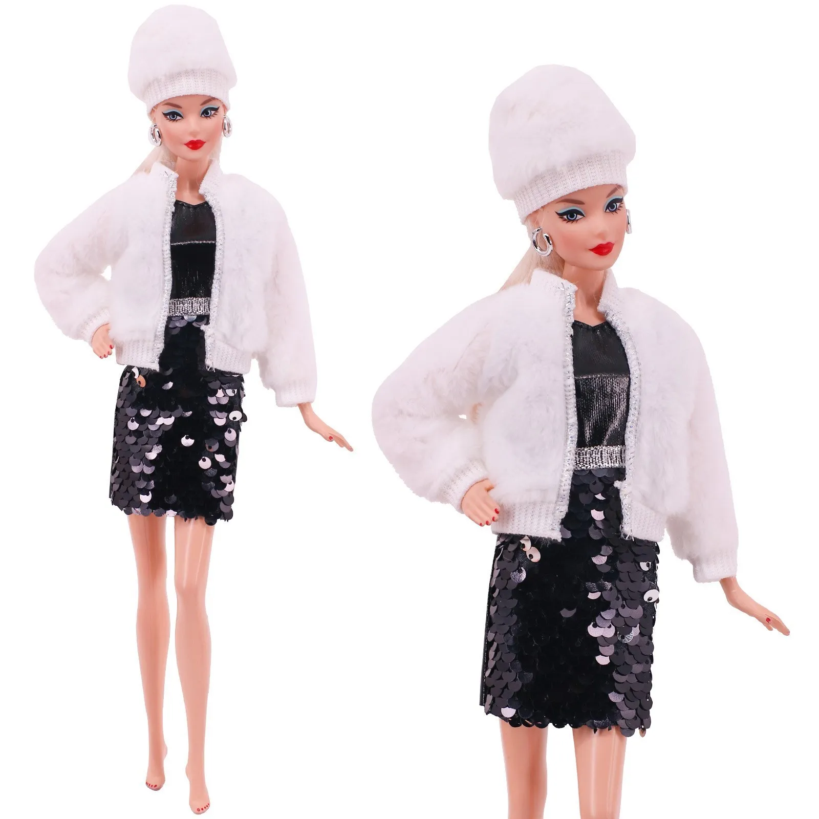 Barbies Doll Clothes Handmade Dress Fashion Coat Top Pants Clothing For Barbie Dolls Clothes Doll Accessories Girl`s Toy Gifts