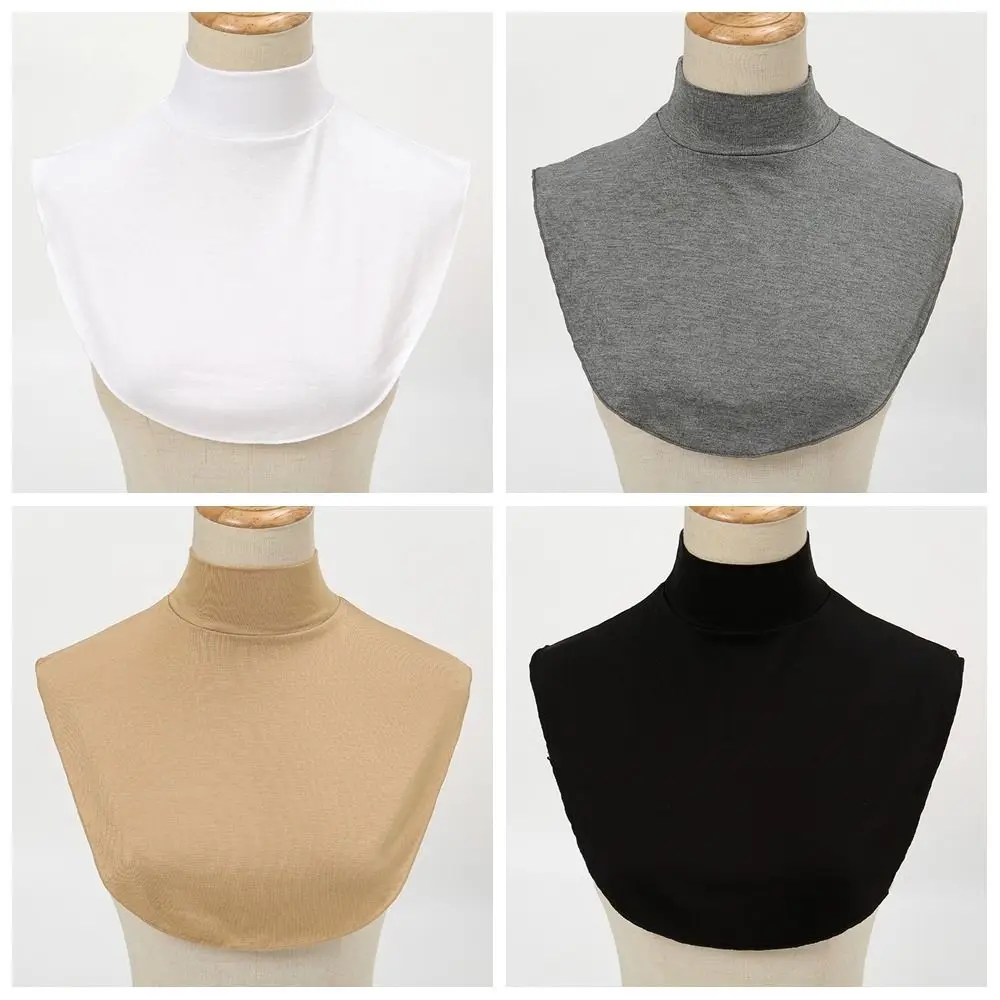 Modal Fake Collar Scarf Solid Color Bottom Shirt Women's Four Seasons Collocation Sweaters Shirt Accessories