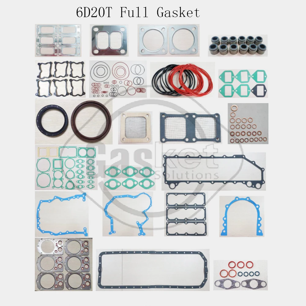 6D20 6D20T Full gasket set kit for Mitsubishi Fuso truck engine