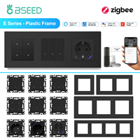 BSEED Zigbee Mechanical Light/Shutter/Dimmer Tuya Smart Switches EU/FR Power Socket Modules Matte Plastic Frames DIY Parts Only