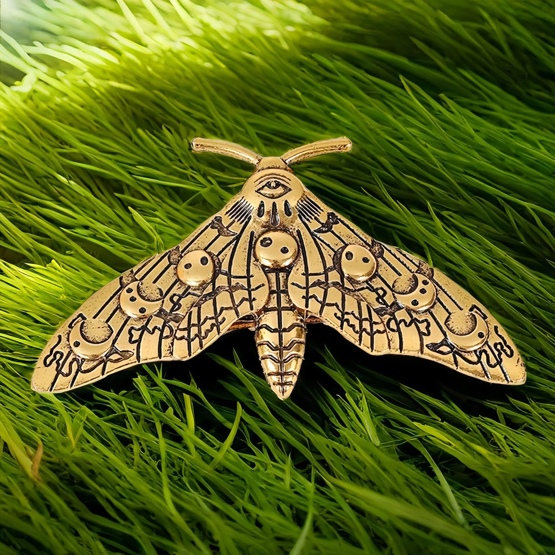 YHJ Moth Decor Hair Clip Vintage Gothic Hair Pin Alloy Halloween Spring Clip Party Decoration Hair Accessories for Women Girls