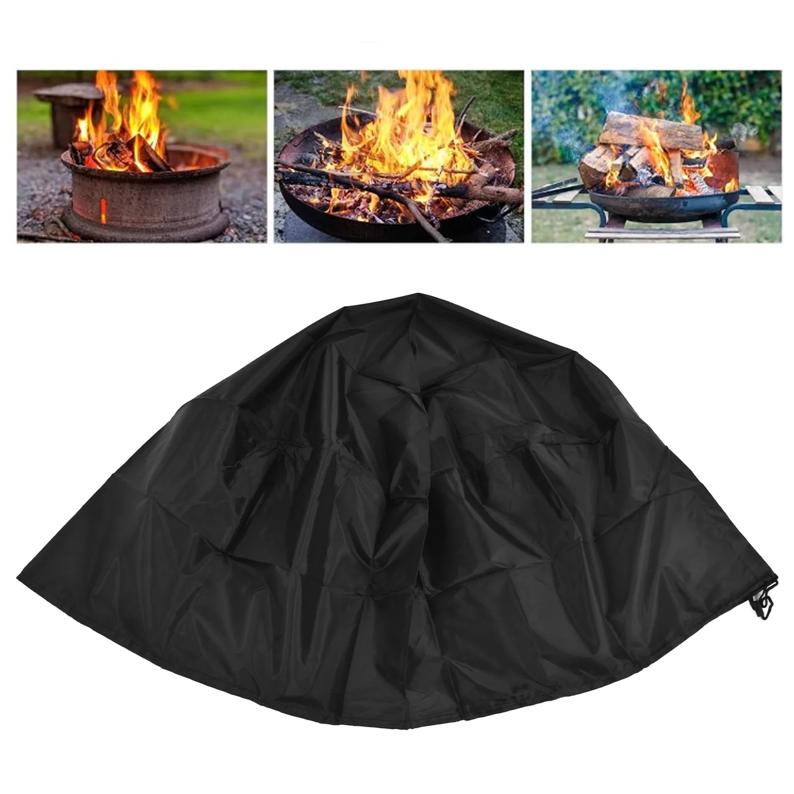 

85x40cm Outdoor Patio Fire Pit Cover Home Waterproof UV Resistant Patio Fireplace Covers