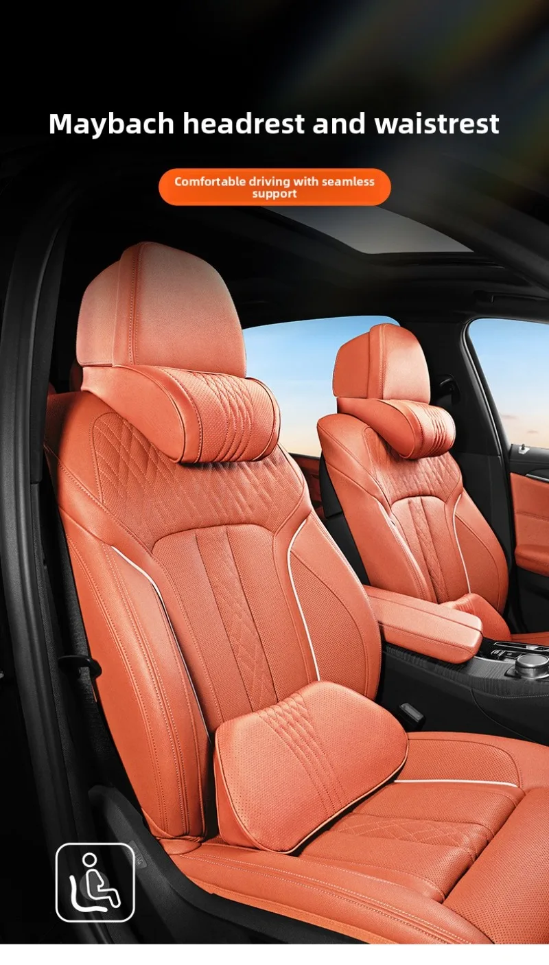 Auto SUV Limousine Ledersitz Weiches und Bequemes Kopfstützenkissen für Reisen Auto-Kopfstütze Memory-Schaum Fahr-Nackenkissen