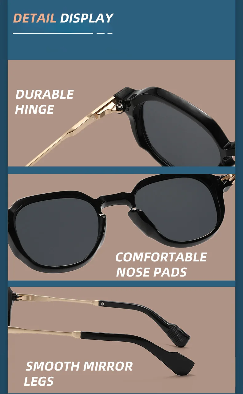 2025 Neue Farbverlauf-Sonnenbrille Unisex Mode Retro UV-Schutz Brillen Vielseitige Outdoor-Eyewear – Detail 13