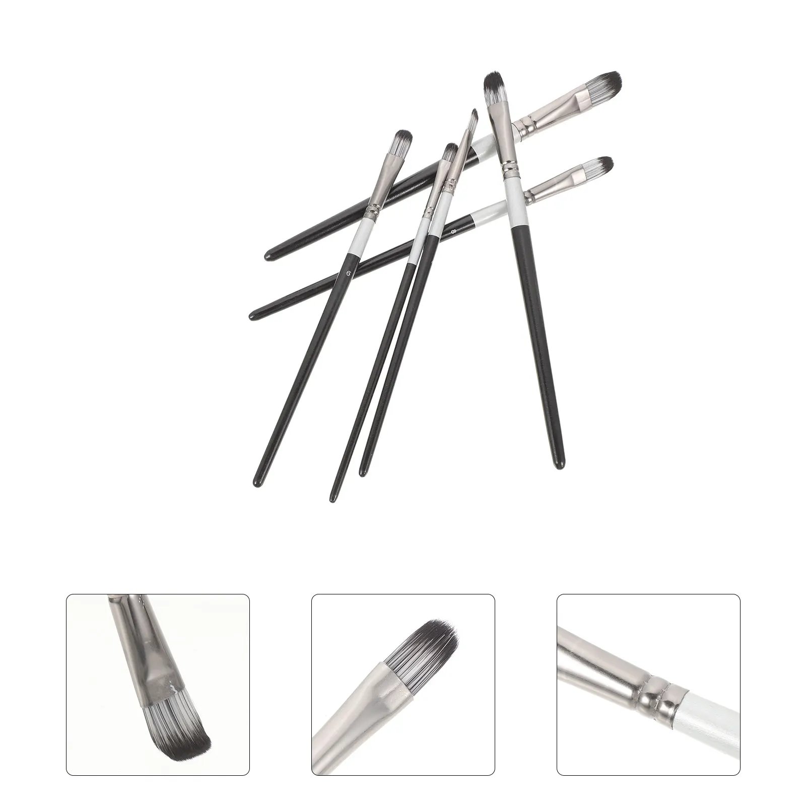 

6 Pcs Brush Set Color Oil Painting Watercolor Micro Brushes Trim Professional The Face