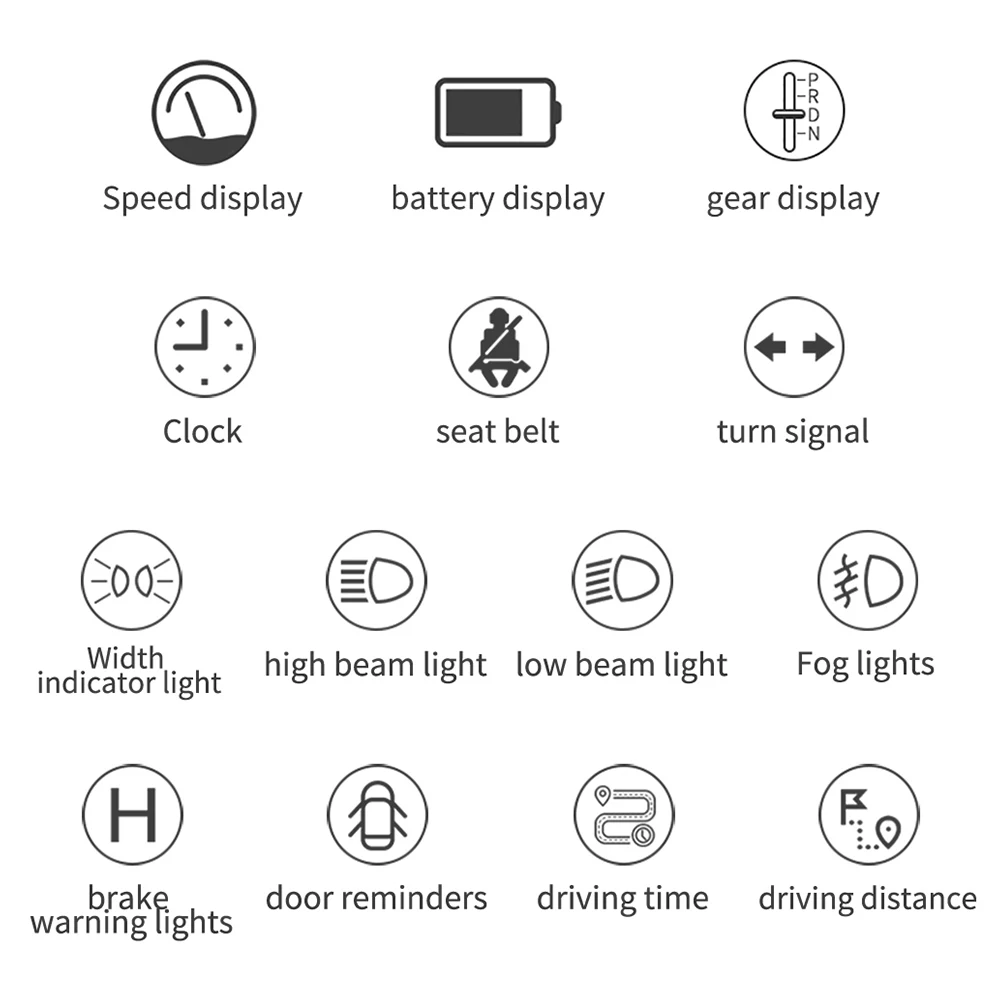 Set di allarmi digitali HUD Car Head Up Display per Tesla Model 3 Y 2019-2022 T3 Mirror Projector tachimetro RPM