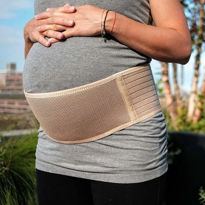 Breathable 3D Elastic Maternity Waist Support Strap, Adjustable Soft Belly Band for Pregnant Women All Day Comfort