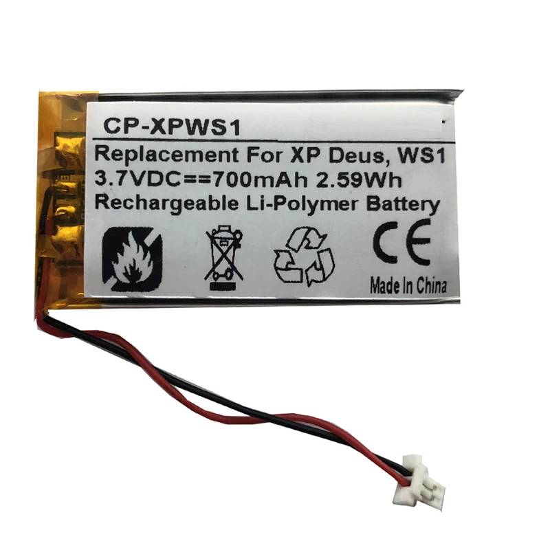 Nowa bateria 3.7V 700mAh do wykrywacza metalu XP Deus WS1 WS2 WS3 WS4 WS5 wykrywacz metalu