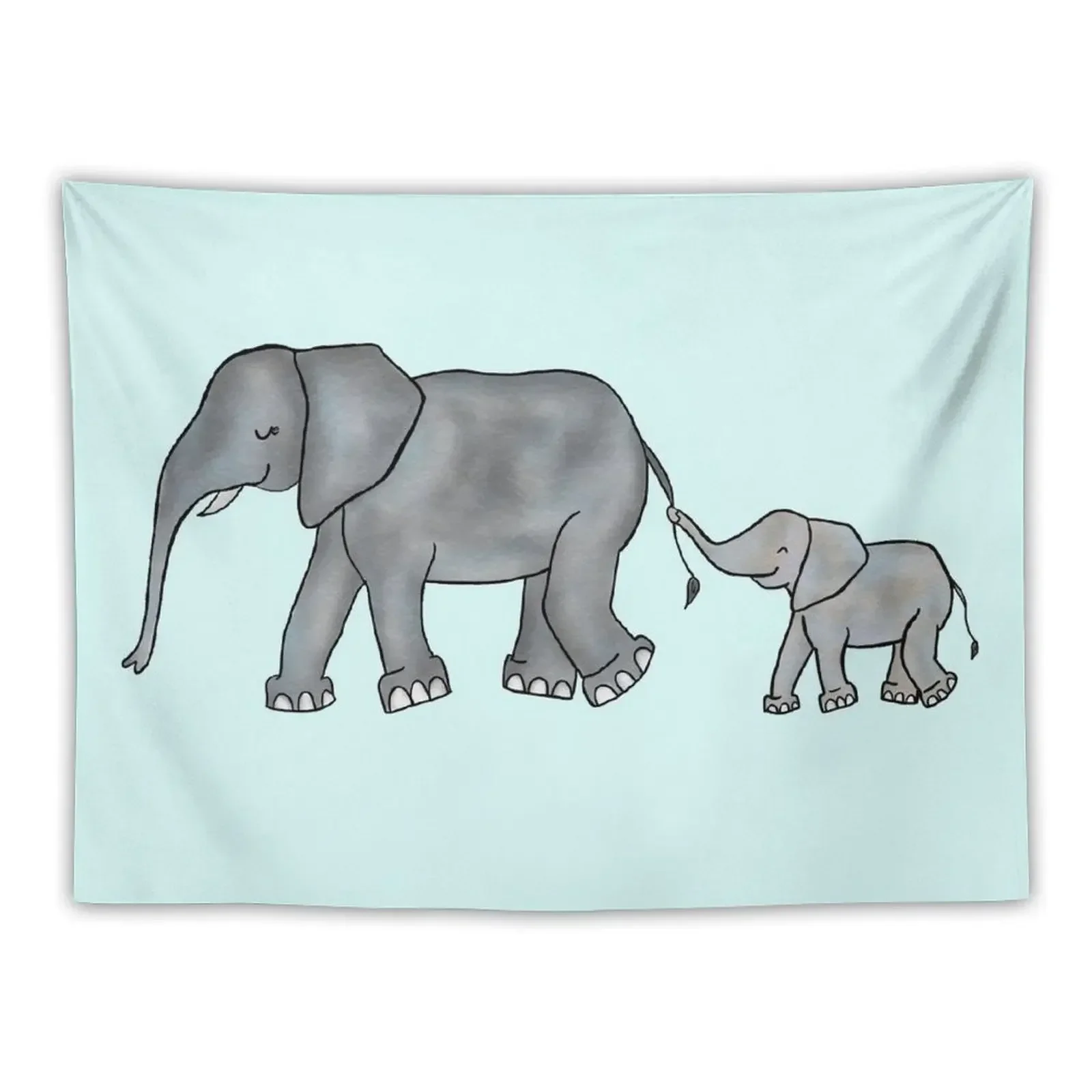 I Will Never Forget You - Mama and Baby Elephant Tapestry Cute Room Things Room Design Tapestry