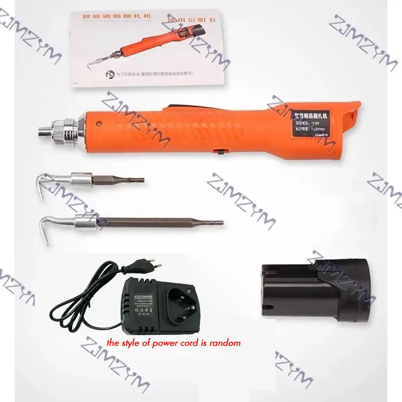 Electric Rebar Tying Knotting Hook Automatic Rebar Tier Binding Machine Wire Knoting Rechargeable Twister Pliers Bar Steel Tool