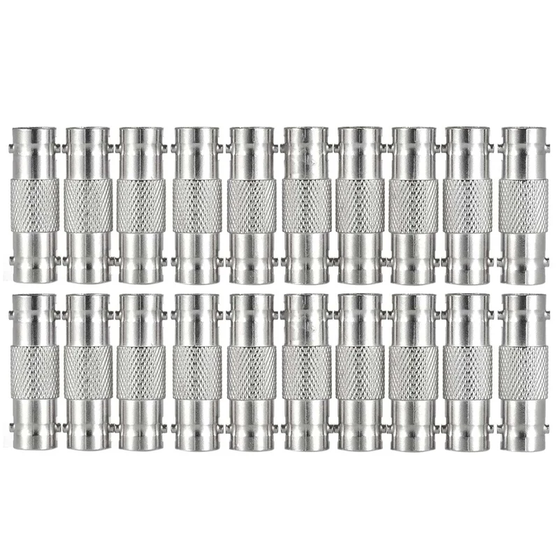 【Must-Haves】20 PCS BNC Connectors CCTV Security Camera Adapter Coupler Straight Extender Connector