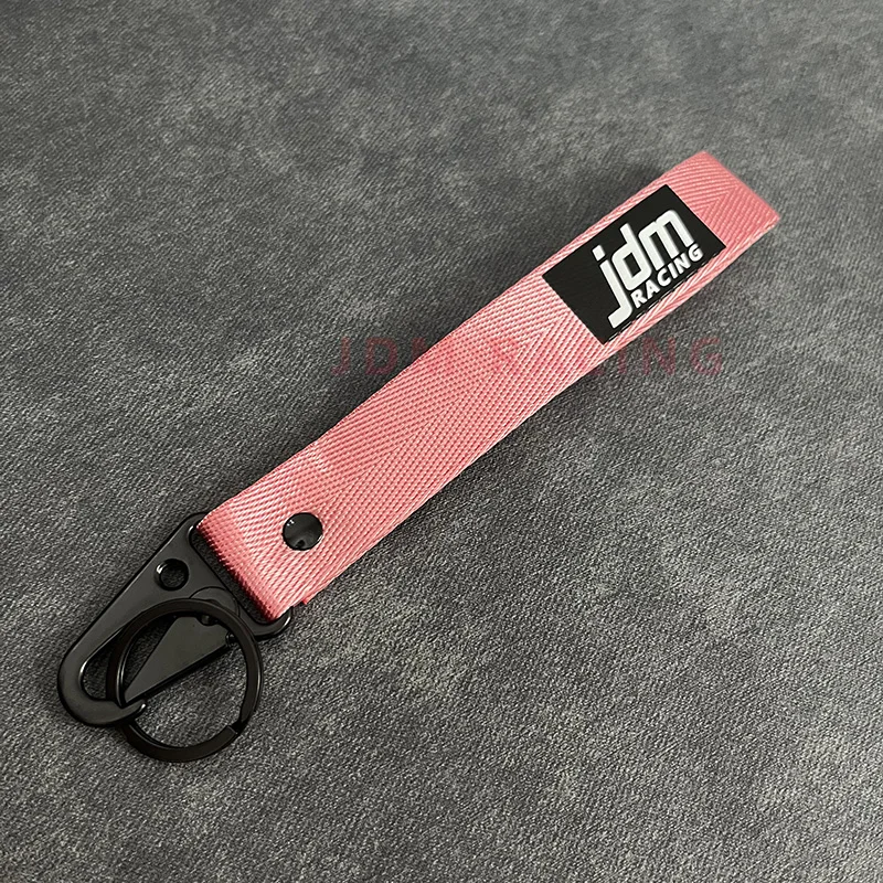 Trendige Auto-Schlüsselanhänger mit Nylonband, Blauem Gurtband und Stahlfederclip, Schlüsselband-Accessoire – Detail 17