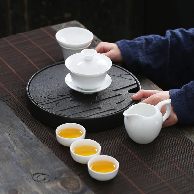 on sales white gaiwan porcelain tureen Chinese cup bowl lid ceramic cup saucer 120ml GAIWAN for TieGuanYin tea fast shipment