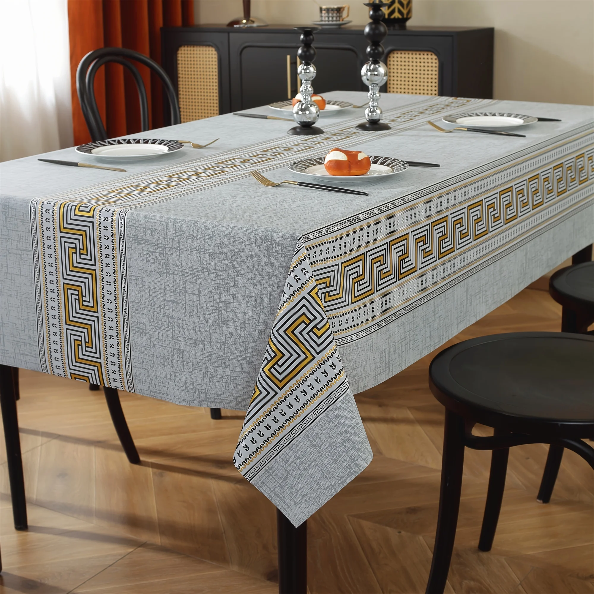 1pc upgraded durable PVC tablecloth, high-end tablecloth, for home use